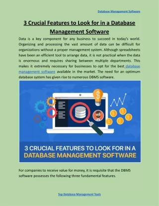 database management software