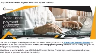 Why Does Your Business Require a White-Label Payment Gateway