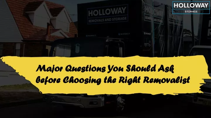 major questions you should ask before choosing