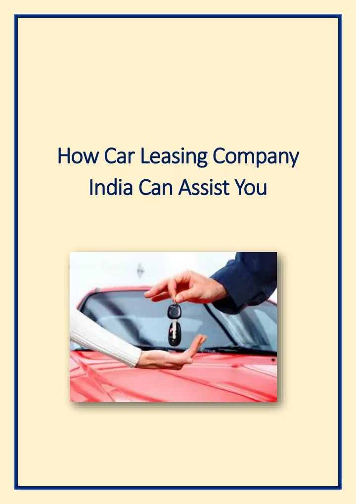 how car leasing company how car leasing company