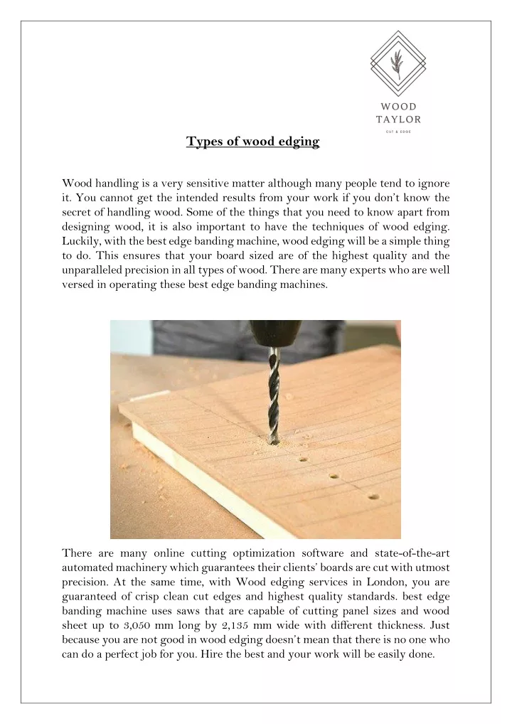 types of wood edging