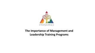 The Importance of Management and Leadership Training Programs