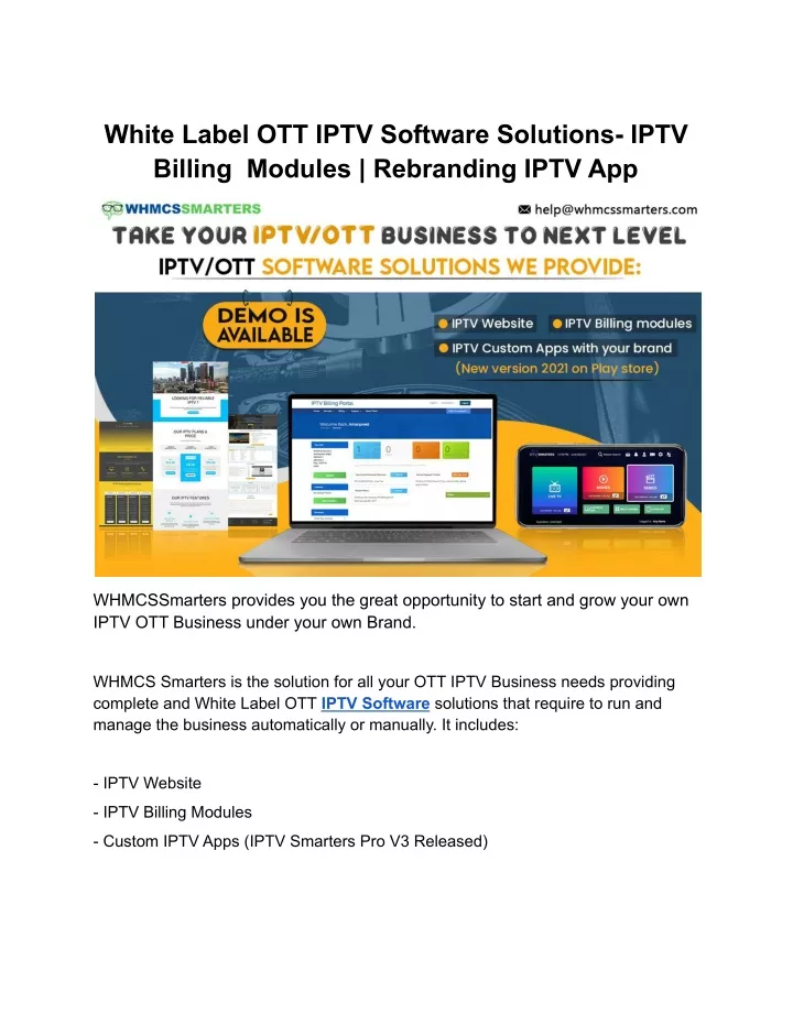 white label ott iptv software solutions iptv