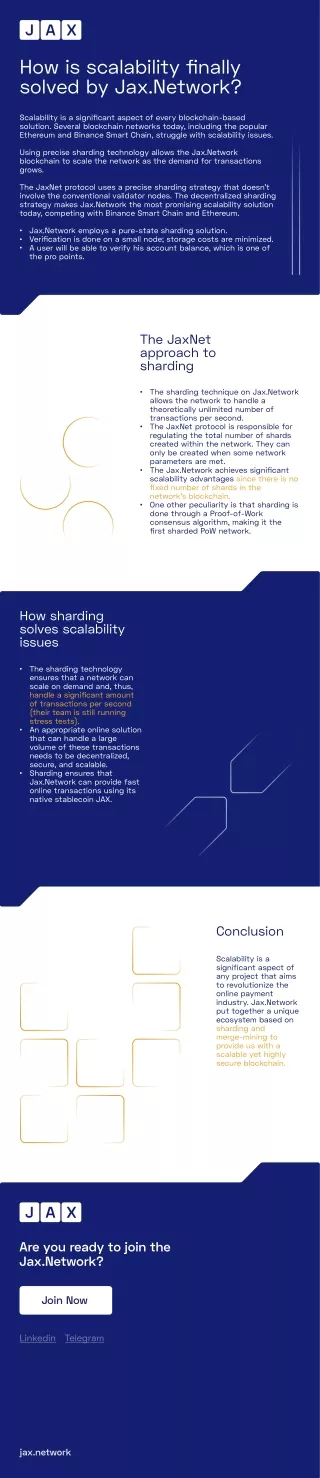 how is scalability fnally solved by jax network