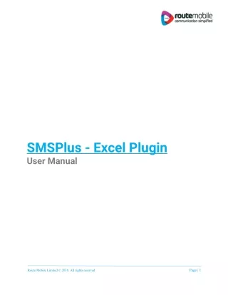 smsplus excel plugin user manual