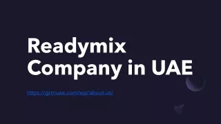Readymix Company in UAE