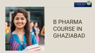 b pharma course in ghaziabad