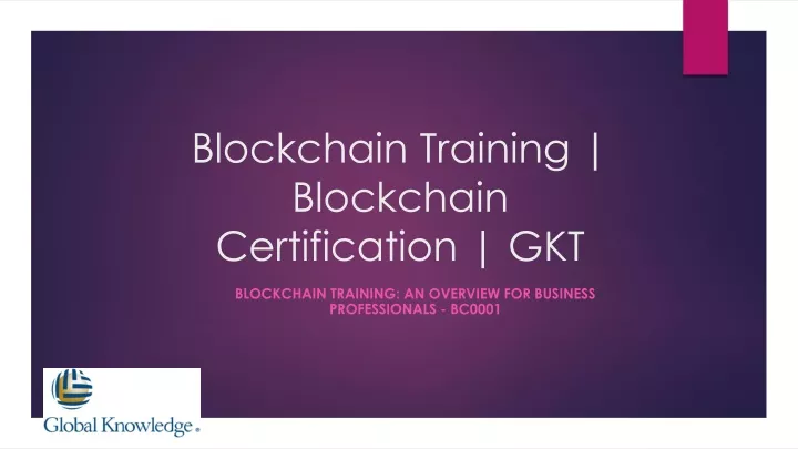 blockchain training blockchain certification gkt