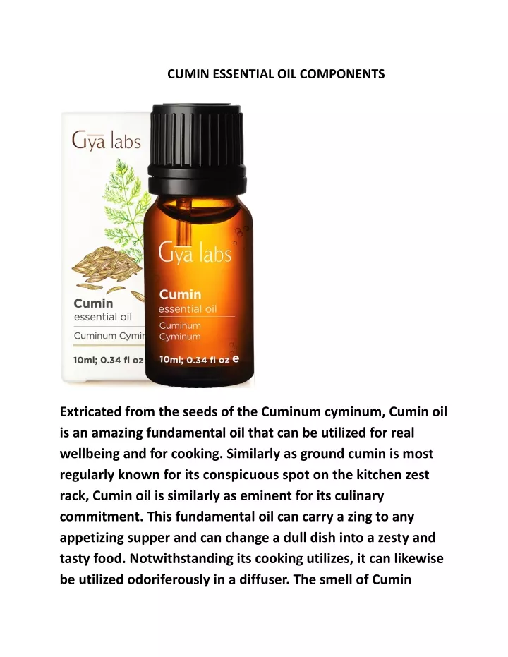 cumin essential oil components