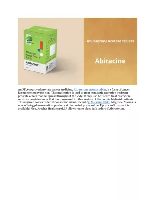 an fda approved prostate cancer medicine