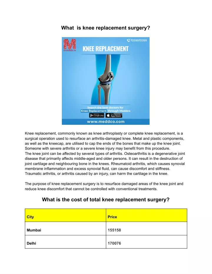 what is knee replacement surgery