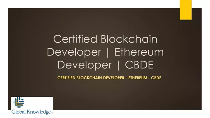 certified blockchain developer ethereum developer cbde