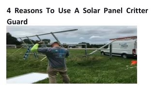 4 Reasons To Use A Solar Panel Critter Guard