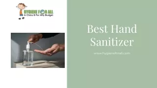best hand sanitizer