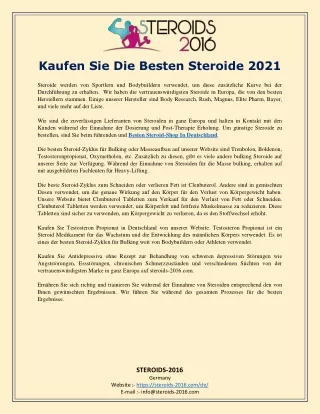 Kaufen Sie Die Besten Steroide 2021