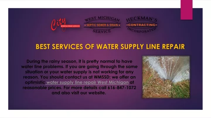 best services of water supply line repair