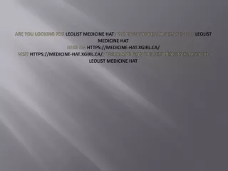 Leolist Medicine Hat