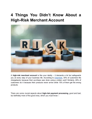 4 things you didn t know about a high risk