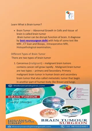 Learn What is Brain tumor can brain tumor affect mood