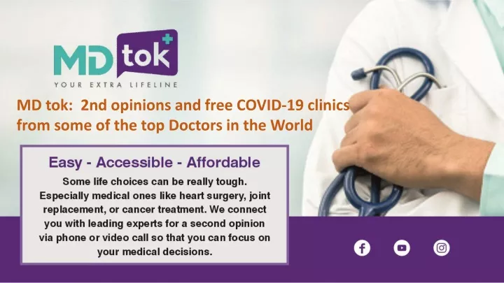 md tok 2nd opinions and free covid 19 clinics
