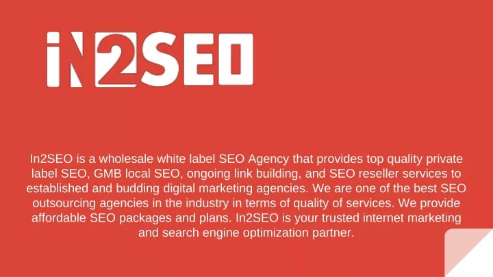 in2seo is a wholesale white label seo agency that