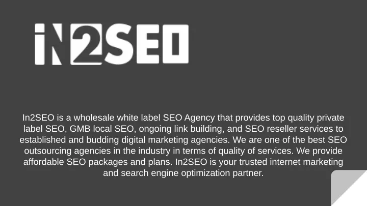 in2seo is a wholesale white label seo agency that