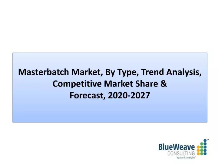 masterbatch market by type trend analysis