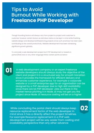 Tips to Avoid Burnout While Working With Freelance PHP Developer
