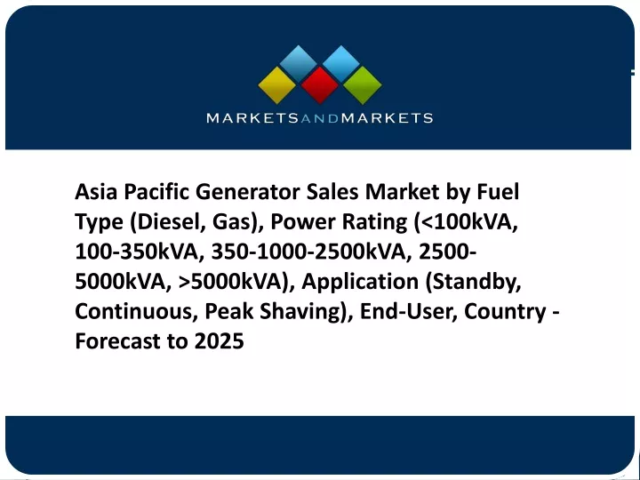 asia pacific generator sales market by fuel type