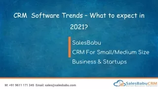 PPT - CRM  Software Trends – What to expect in 2021_