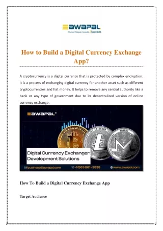 how to build a digital currency exchange app