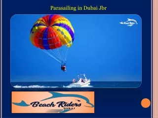 Parasailing in Dubai Jbr