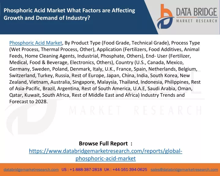 phosphoric acid market what factors are affecting