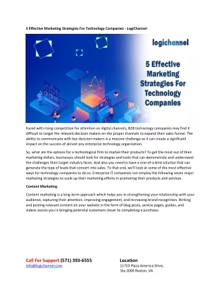 5 Effective Marketing Strategies for Technology Companies (1)