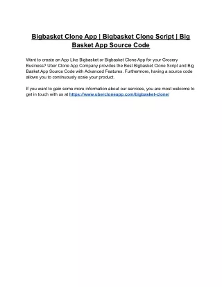 bigbasket clone app bigbasket clone script