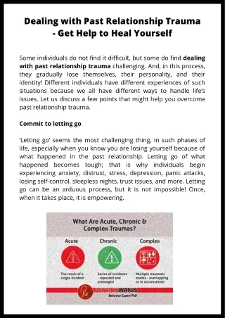 dealing with past relationship trauma get help