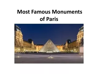 most famous monuments of paris