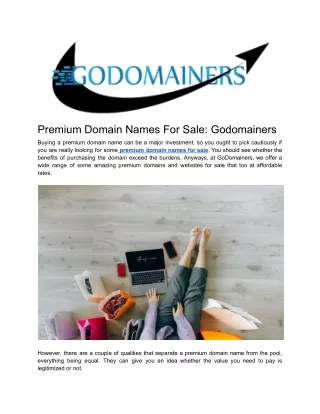 Premium Domain Names For Sale_ Godomainers
