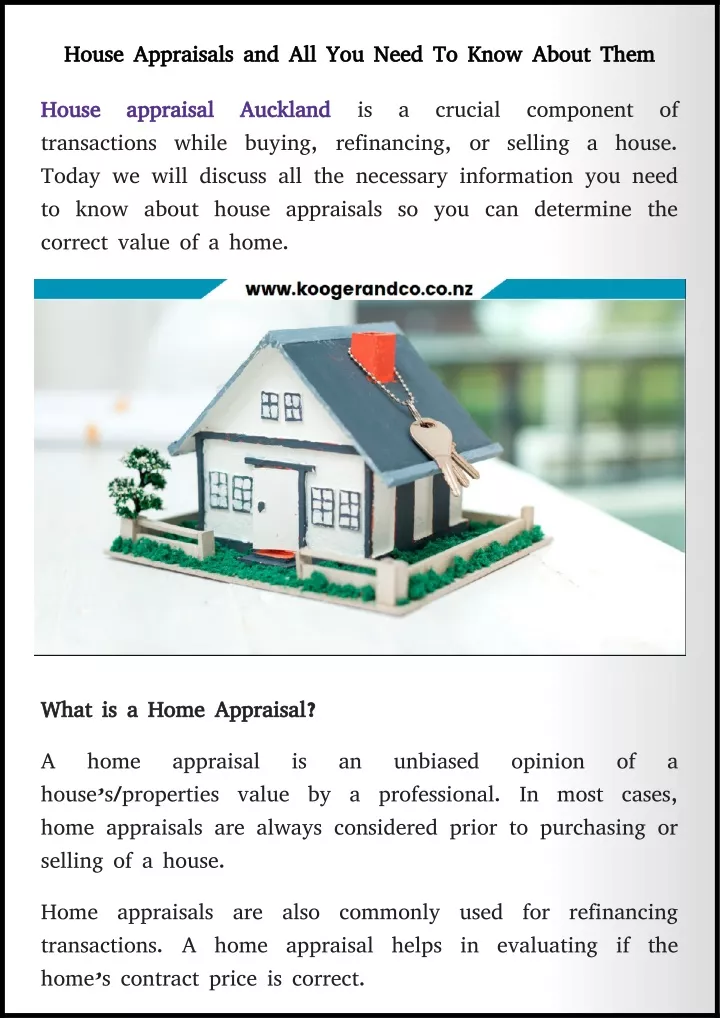 house appraisals and all you need to know about