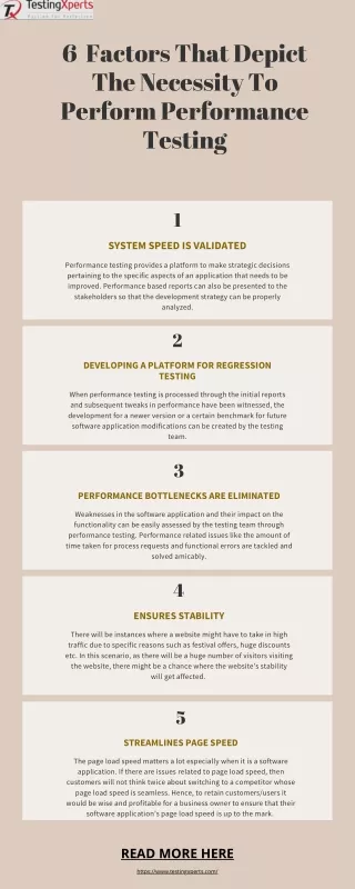 6 factors that depict the necessity to perform