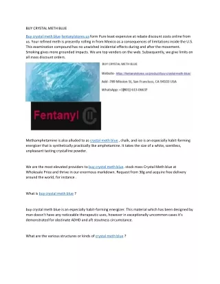 BUY CRYSTAL METH BLUE