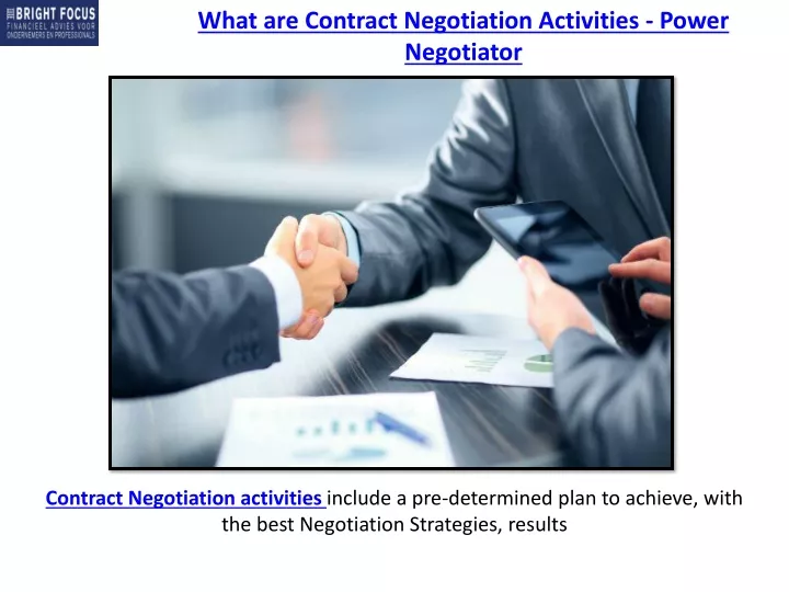 what are contract negotiation activities power