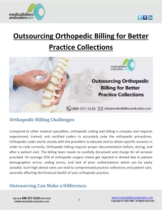 outsourcing orthopedic billing for better