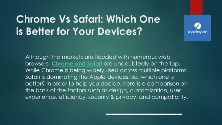 chrome vs safari which one is better for your devices