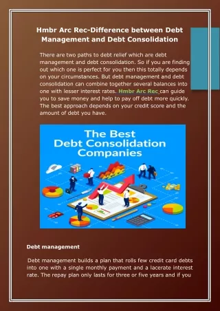 hmbr arc rec difference between debt management
