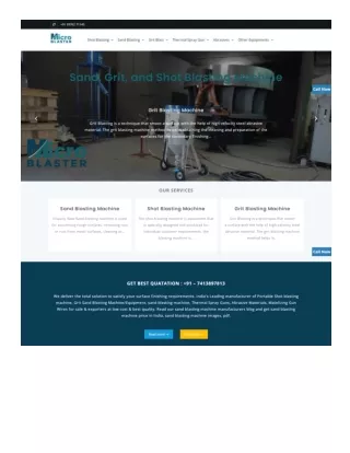 Sand Blasting Machine - Buy Sand Blasting Machine in India - Blaster