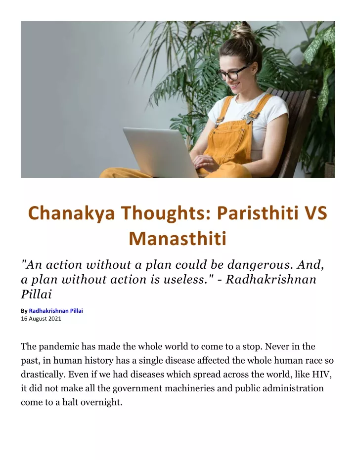 chanakya thoughts paristhiti vs manasthiti