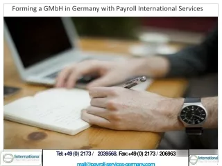 Forming a GMbH in Germany with Payroll International Services