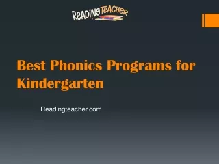 Best Reading Program For Kindergarten - Readingteacher.com