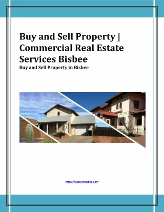 Buy and Sell Property  Commercial Real Estate Services Bisbee
